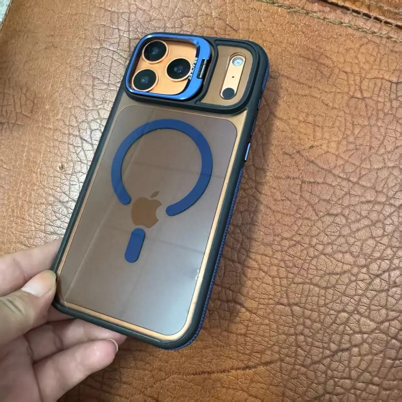 Customer photo review of LuxuryKase Matte Magnetic Cover Transparent Magsafe Kickstand Stand Phone Case For iPhone & Samsung Series
