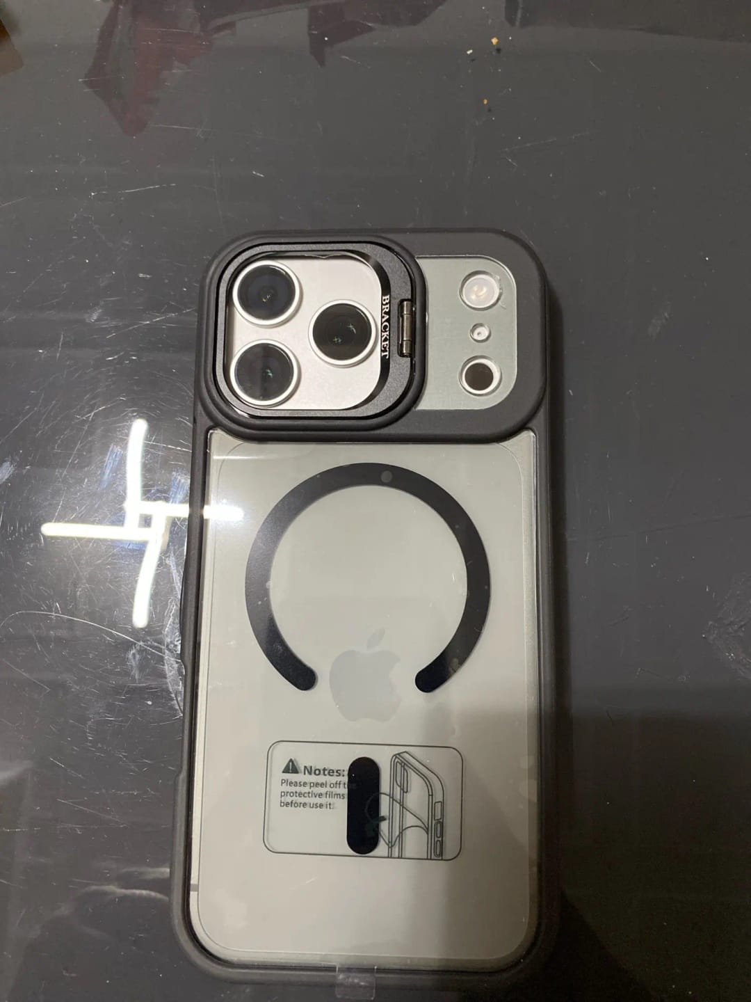 Customer photo review of LuxuryKase Matte Magnetic Cover Transparent Magsafe Kickstand Stand Phone Case For iPhone & Samsung Series
