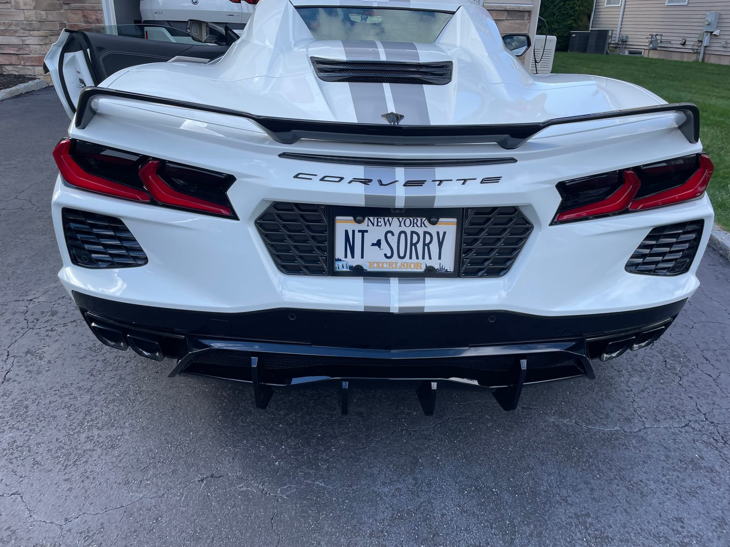 Customer photo review of Corvette C8 Rear Bumper Add-On Diffuser Lip
