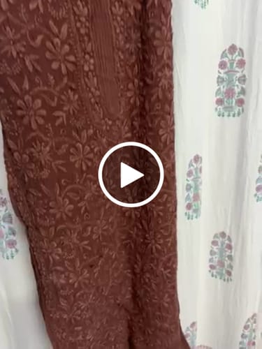 Customer video review of Mehr Chocolate Brown Long Viscose Strappy Kurta