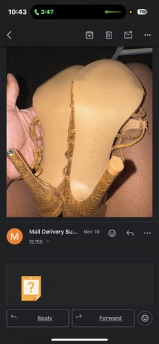 Customer photo review of Snake Heel (Tan)