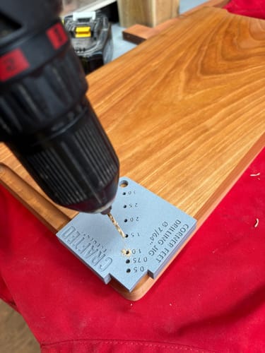 Customer photo review of Cutting Board Corner Feet Drilling Jig