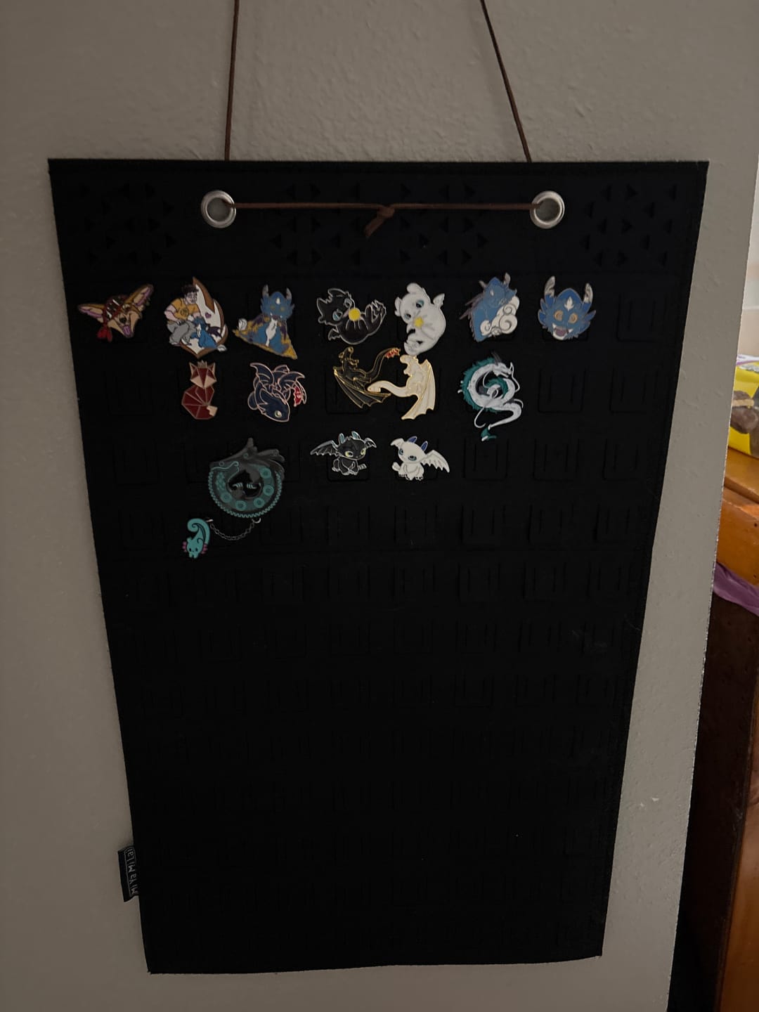 Customer photo review of Rain World - Cyan Lizard Hanger Pin