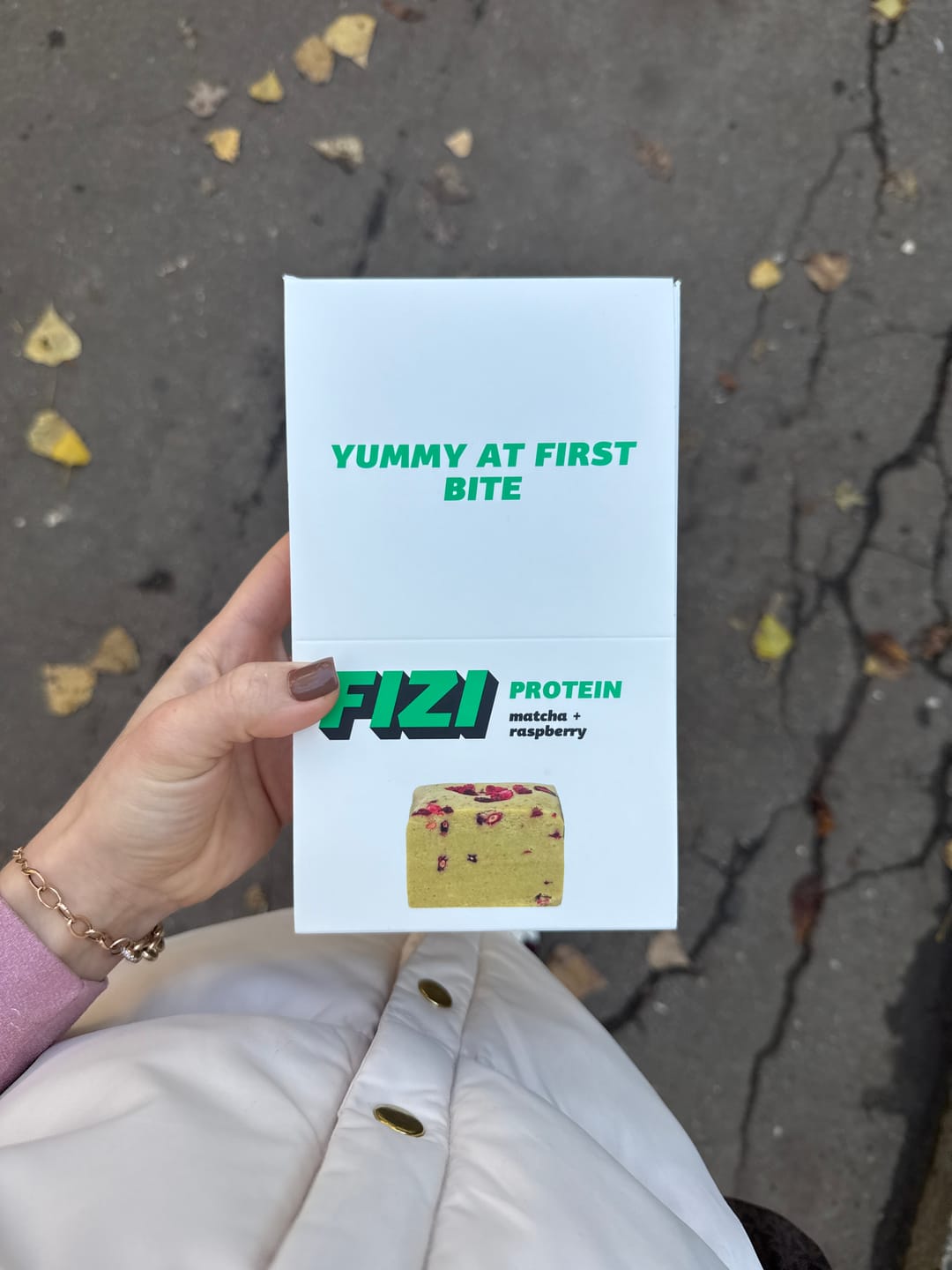 Customer photo review of Matcha + Raspberry