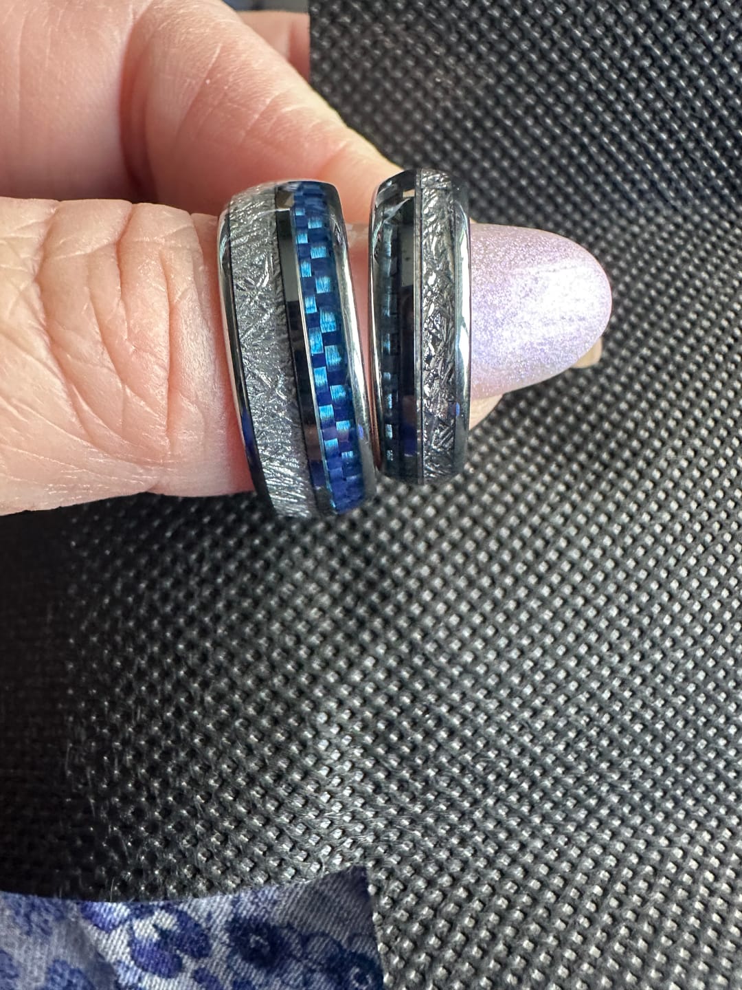 Customer photo review of The Steely Blue 6mm Wonder Ring