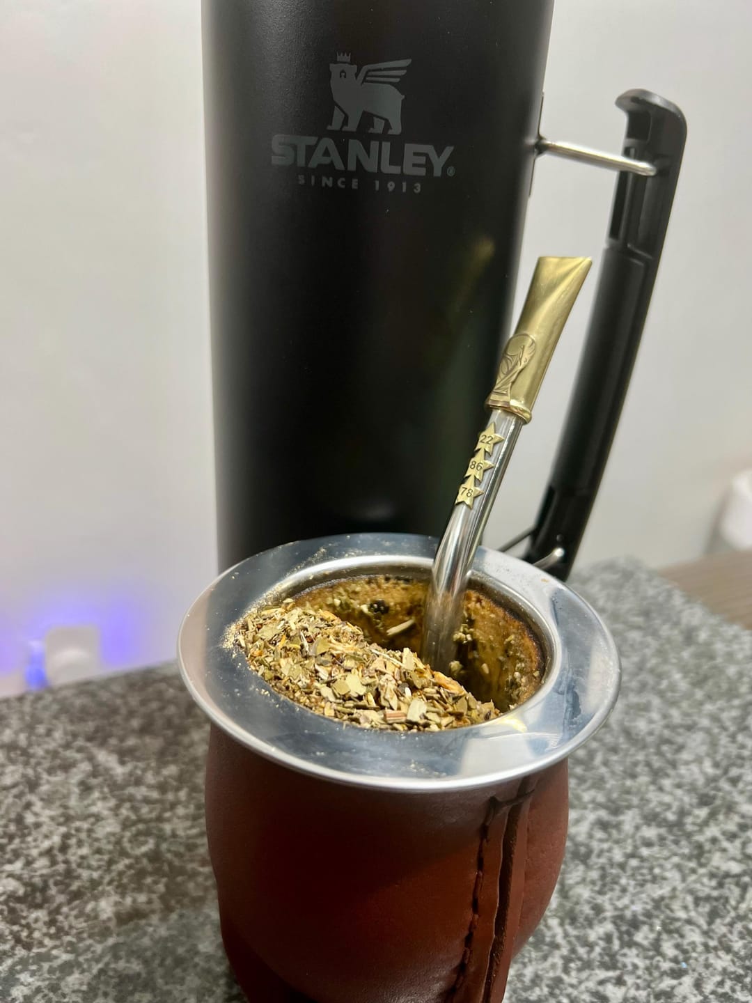 Customer photo review of Camionero Leather Mate Cup Black