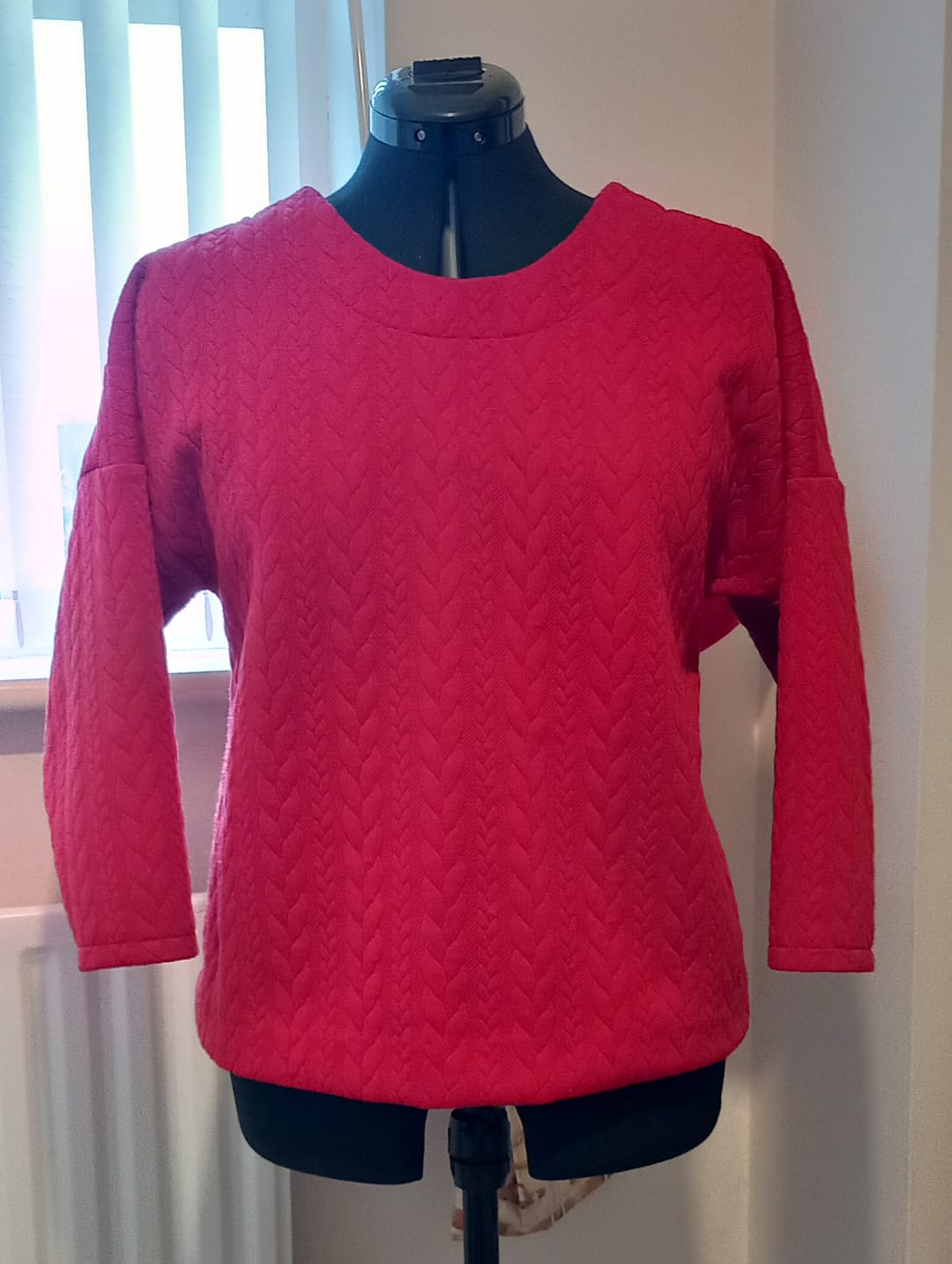 Customer photo review of Cable Knit Jersey Fabric