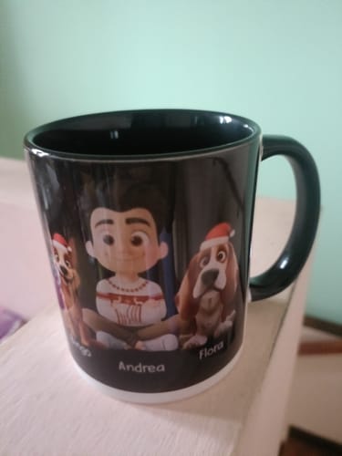 Kundenbewertung mit Foto zu Personalized mug with photo and text - Food safe - Photo mug, advertising mug or company mug with logo - Gifts for women & men - Color: Schwarz & Weiß