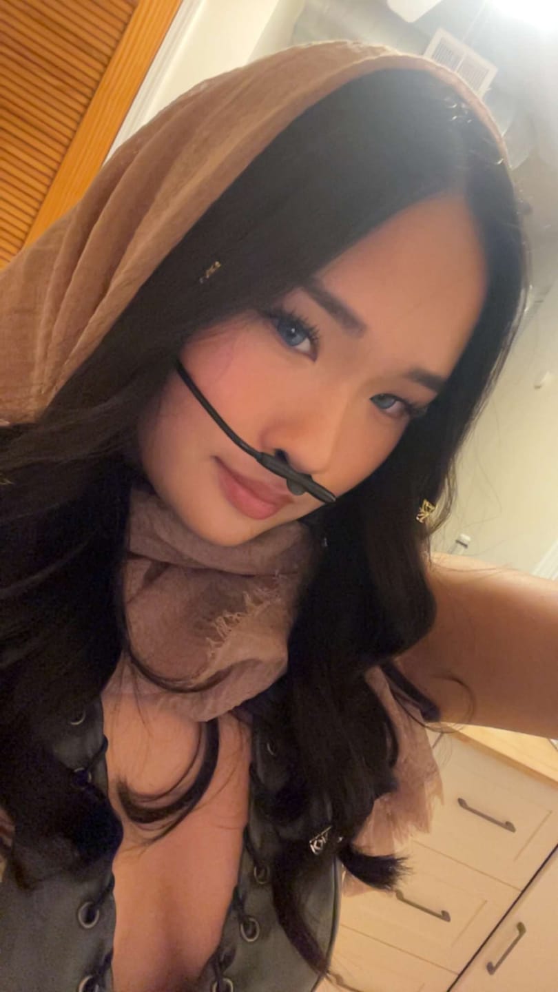 Customer photo review of Amaretto Blue Prescription Colored Contact Lenses