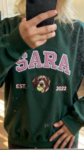 Customer photo review of Haftowany University Sweter