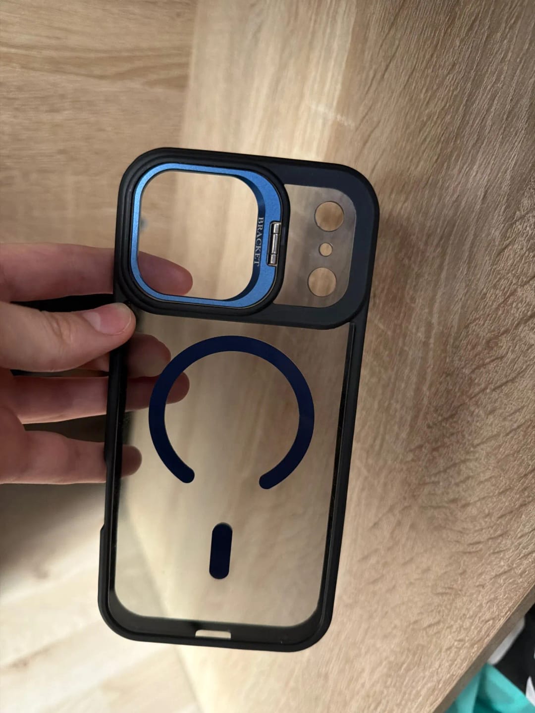 Customer photo review of LuxuryKase Matte Magnetic Cover Transparent Magsafe Kickstand Stand Phone Case For iPhone & Samsung Series