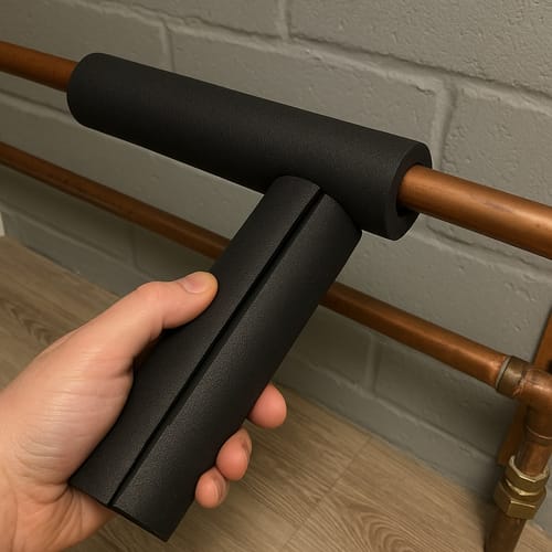 Customer photo review of Pipe Insulation Foam Class O Self-Seal Black 89mm x 13mm