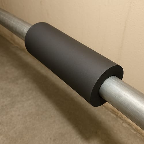 Customer photo review of Pipe Insulation Tube Nitrile Foam Class O Black 80mm x 25mm