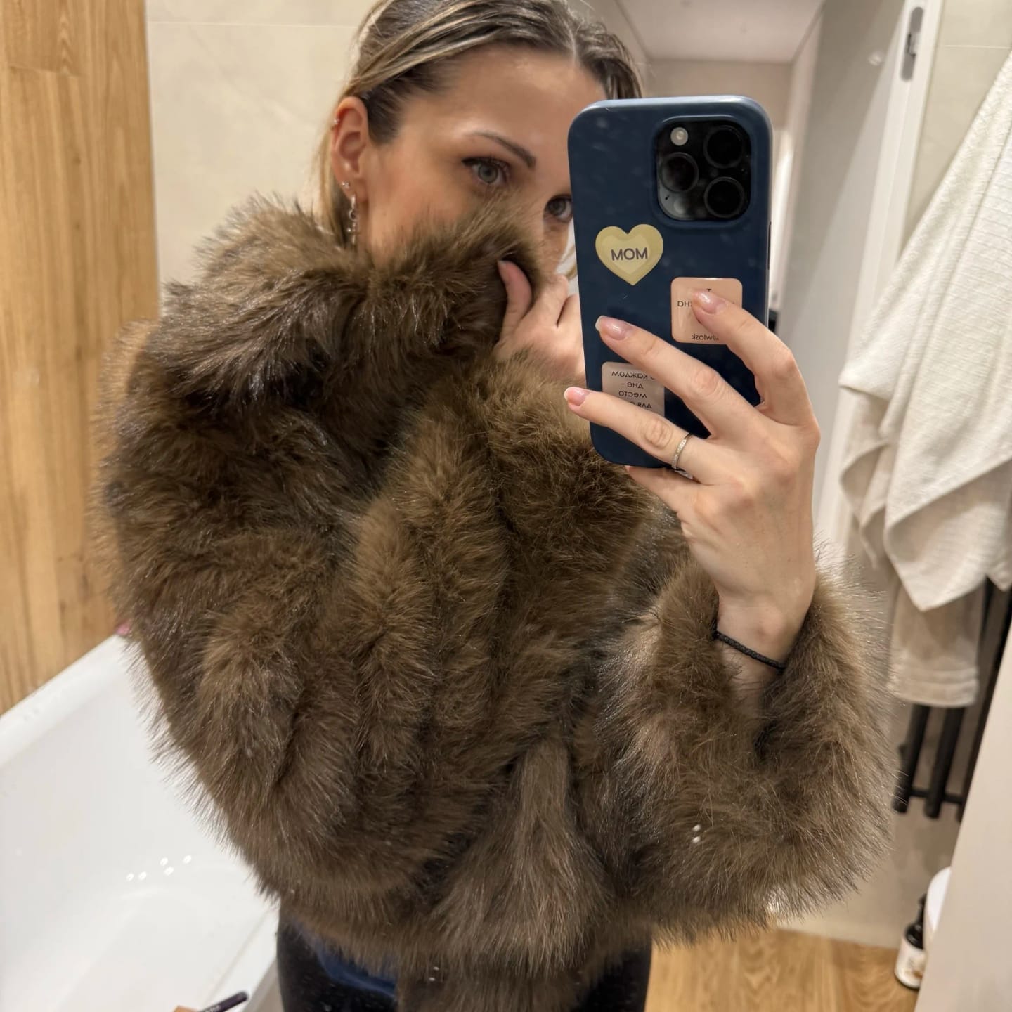 Customer photo review of Marian Faux Fur Coat