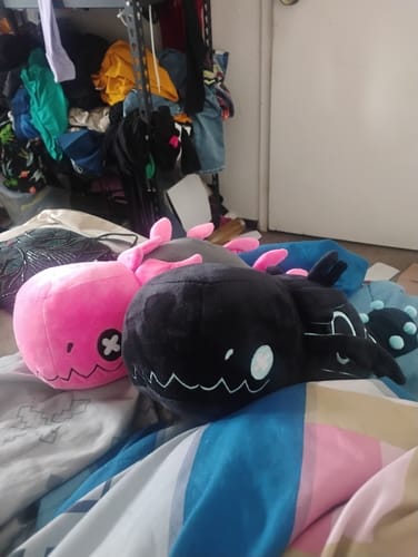 Customer photo review of Rain World - Glowing Pink Lizard Plush