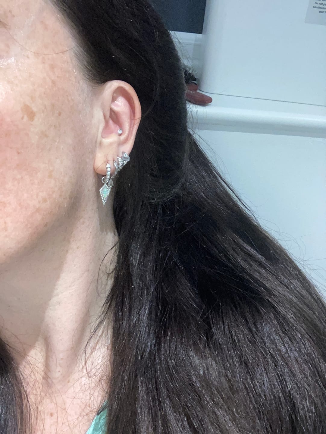 Customer photo review of AURA Mini Opal Pavé Kite Charm