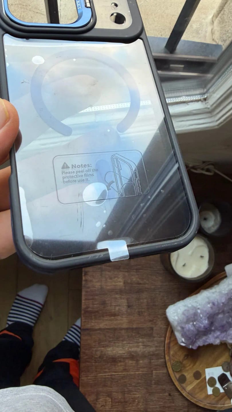 Customer photo review of LuxuryKase Matte Magnetic Cover Transparent Magsafe Kickstand Stand Phone Case For iPhone & Samsung Series