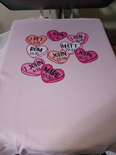 Customer photo review of DTF Transfers Upload Your Gang Sheet