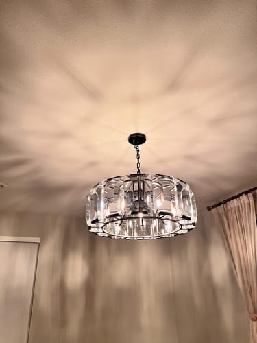 Customer photo review of Valonne Crystal Round Chandelier