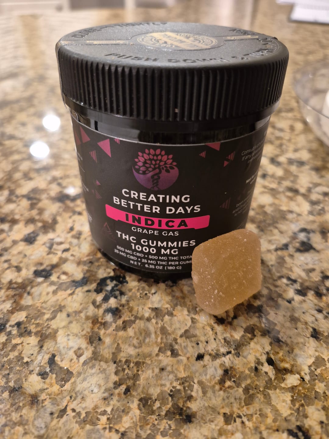 Customer photo review of Grape Gas Delta 9 Gummies 1000 MG