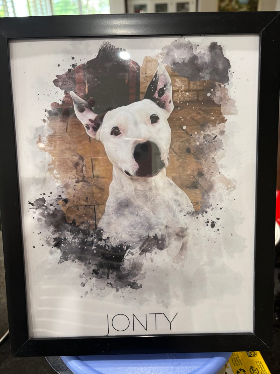 Customer photo review of Pet Watercolor Style Portrait