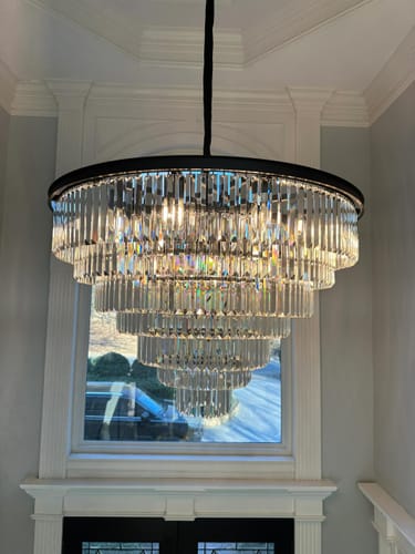 Customer photo review of Pukinos Round Chandelier