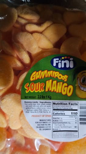 Customer photo review of Sour Mango Slices - 2.2LB