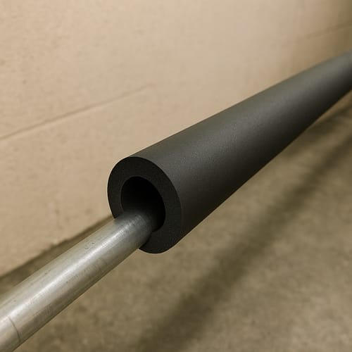 Customer photo review of Pipe Insulation Foam Class O Black, 54mm x 32mm Wall, 2m
