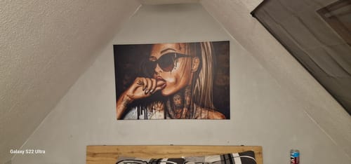 Customer photo review of Leinwandbild Modern art Tattoo Girl Querformat
