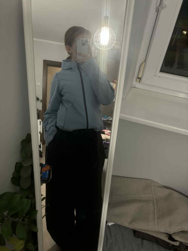 Customer photo review of Women's Black Baggy Drawstring Durable Snow Pants
