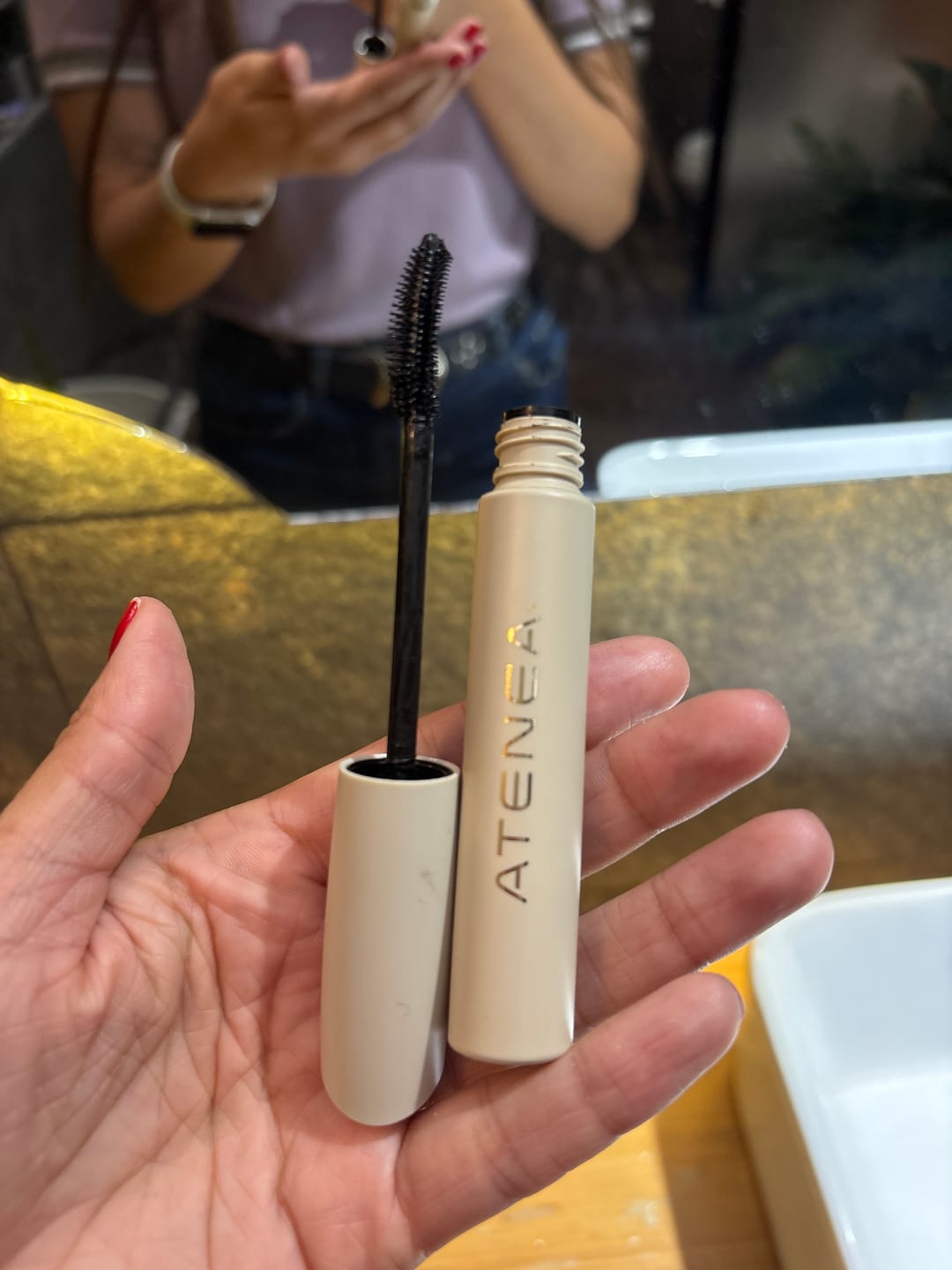 Customer photo review of PESTAÑINA A PRUEBA DE AGUA