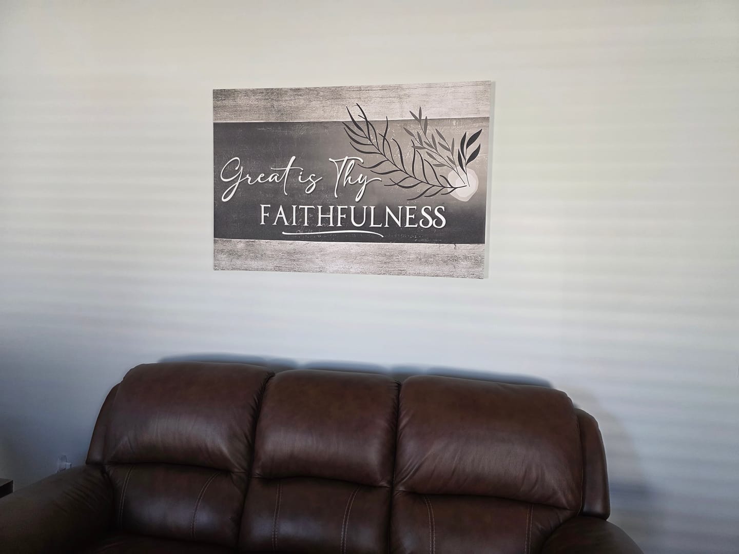 Customer photo review of Christian Art: Great Is Thy Faithfulness Wall Art Canvas Print, Christian Wall Decor