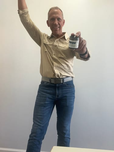 Customer photo review of Meraki Moo Methylene Blue Infused Tallow Balm