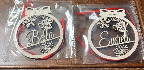 Customer photo review of Personalized Christmas Ornaments