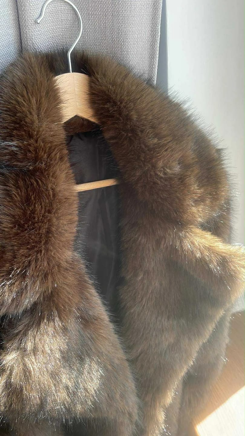 Customer photo review of Marian Faux Fur Coat