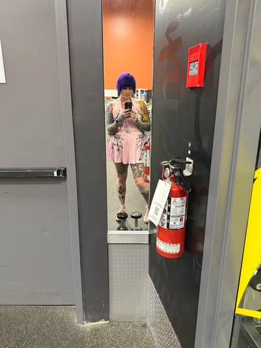 Customer photo review of Women's Black Widow Athletic Skirt [STRAWBERRY]