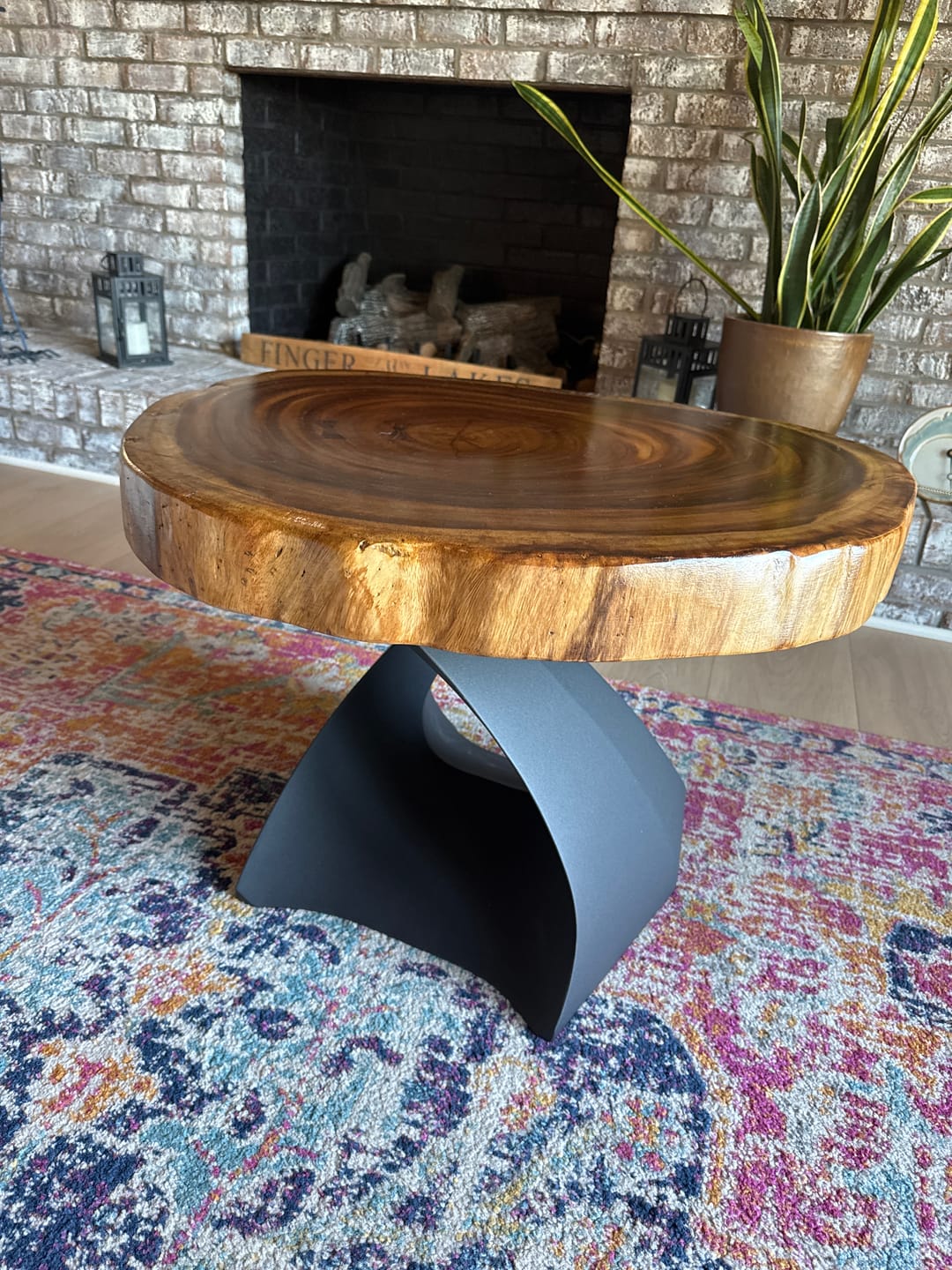 Customer photo review of Coffee Table Base 121B Tulipe 16.5" H Contemporary Style DIY Project