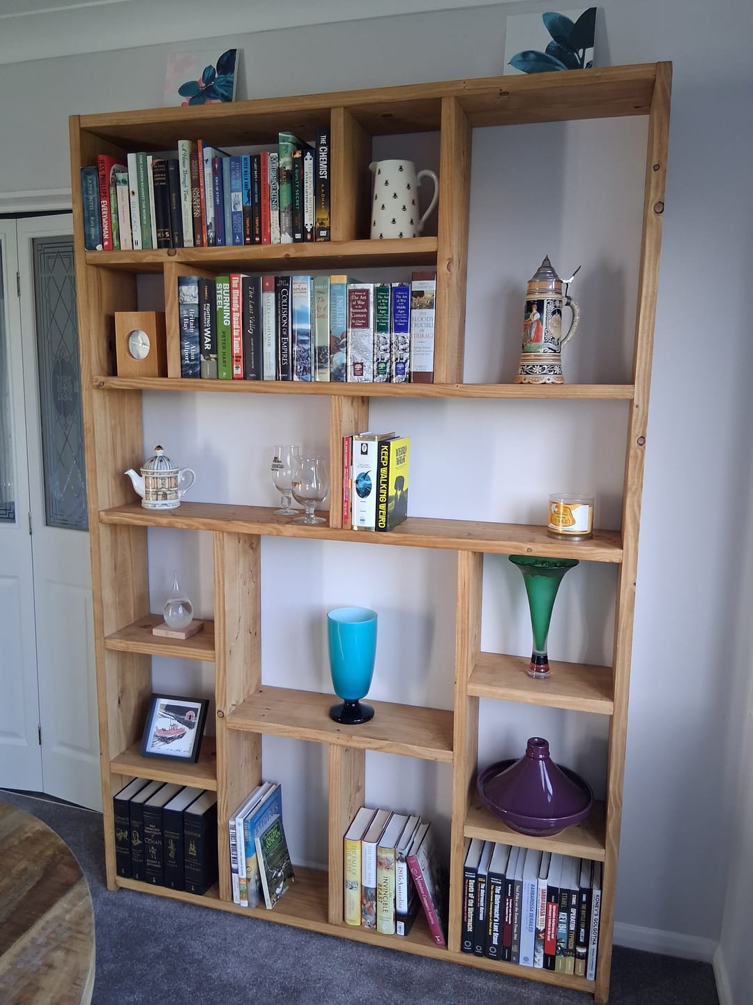 Customer photo review of Reclaimed Wood Bookcase | Rustic Scaffold Shelving Unit | Custom Handmade Timber Bookshelf | Industrial Style Storage Solution - OG