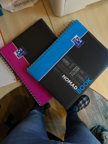 Avis photo d'un client sur Cahier à spirales NOMADBOOK OXFORD # Couverture polypro - 160 pages A4 détachables - ligné