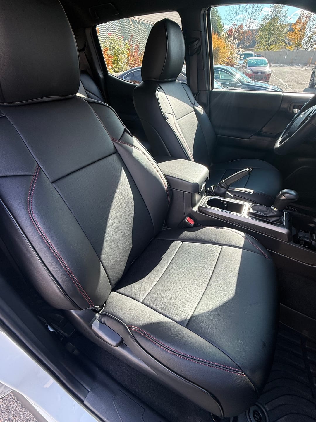 Customer photo review of 2016-23 Toyota Tacoma Custom Leather Seat Covers