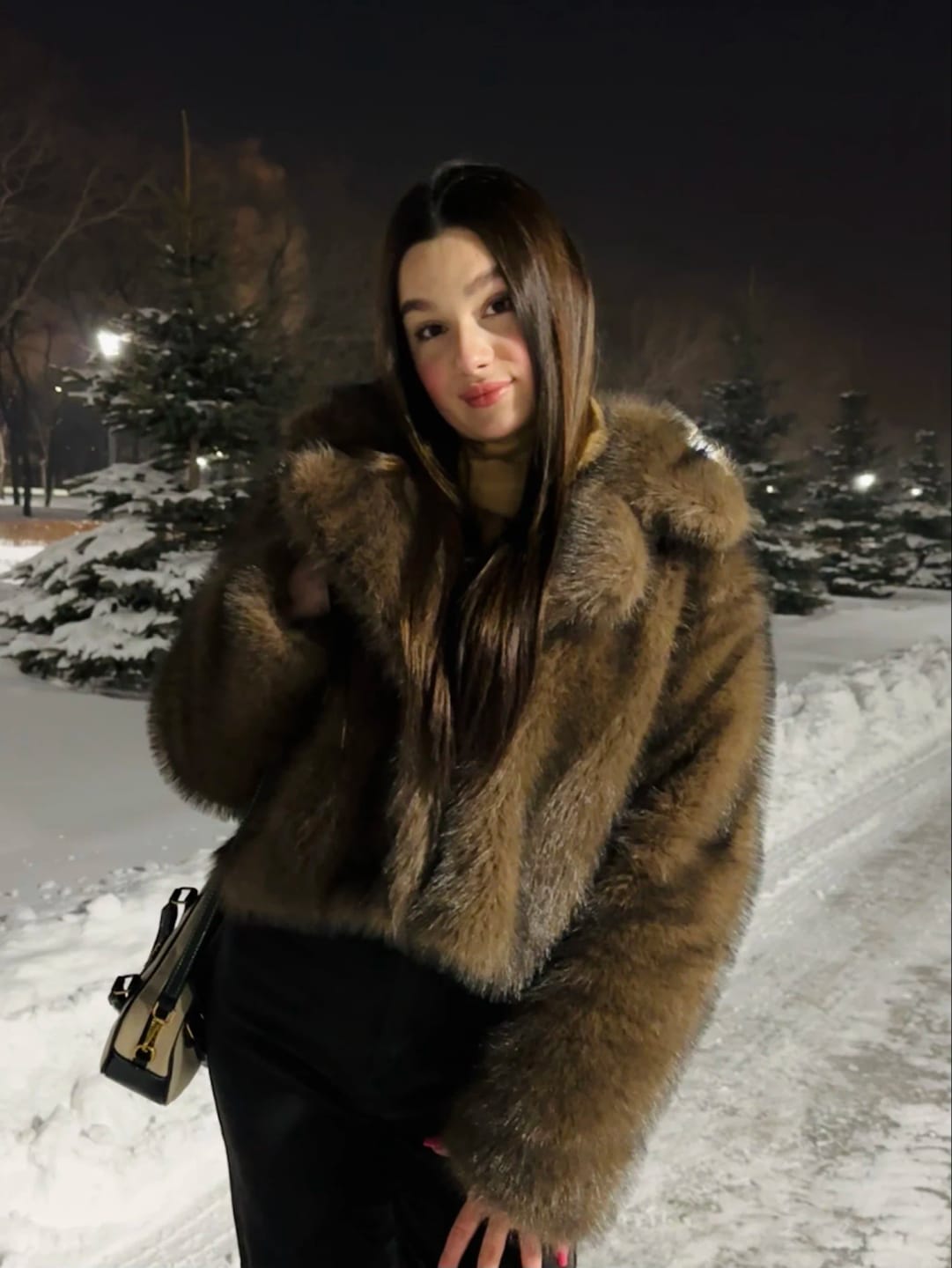 Customer photo review of Marian Faux Fur Coat