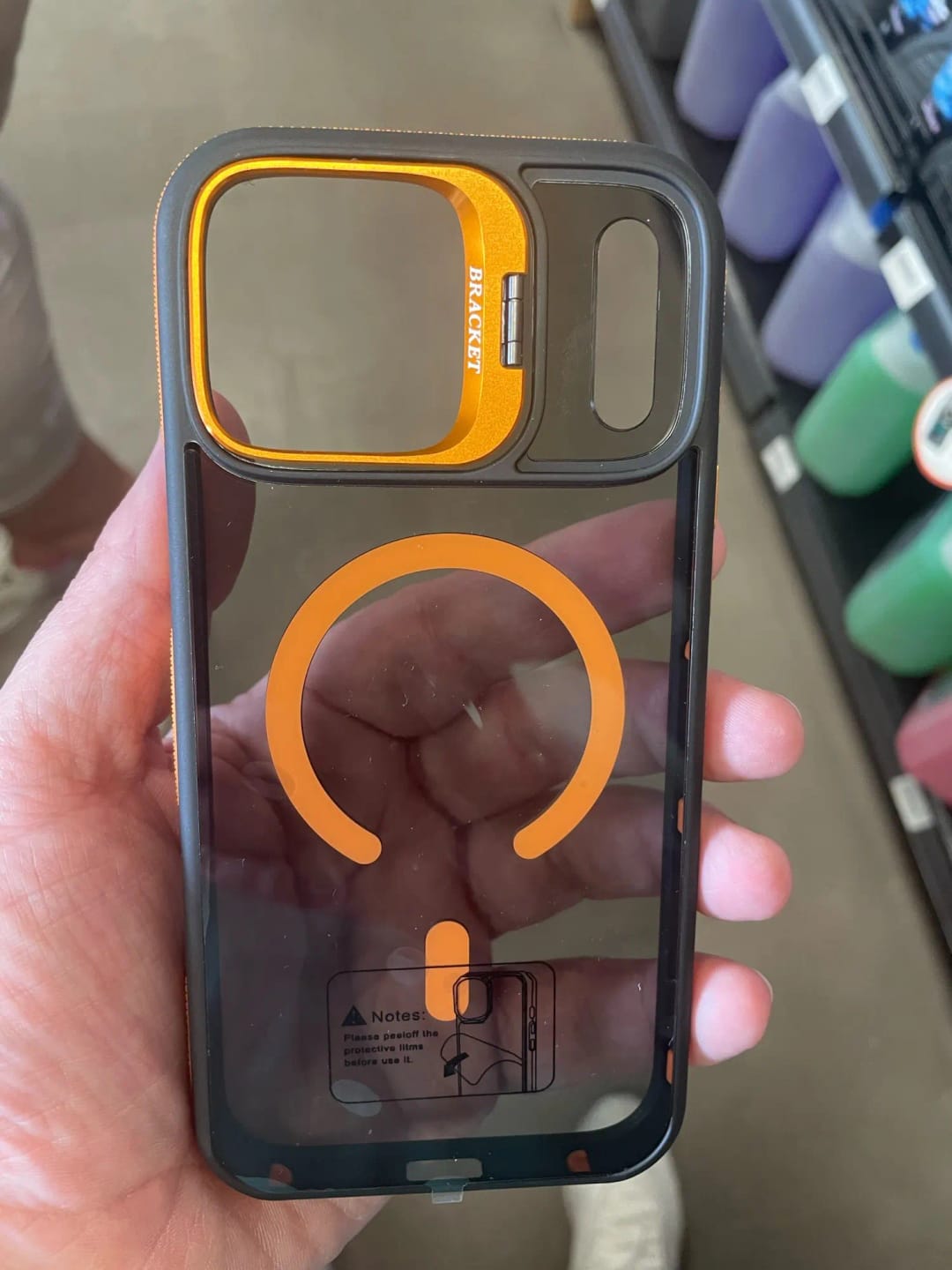 Customer photo review of LuxuryKase Matte Magnetic Cover Transparent Magsafe Kickstand Stand Phone Case For iPhone & Samsung Series