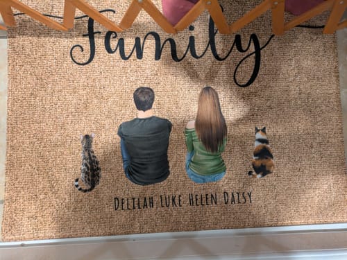 Customer photo review of Couple - Personalised Doormat