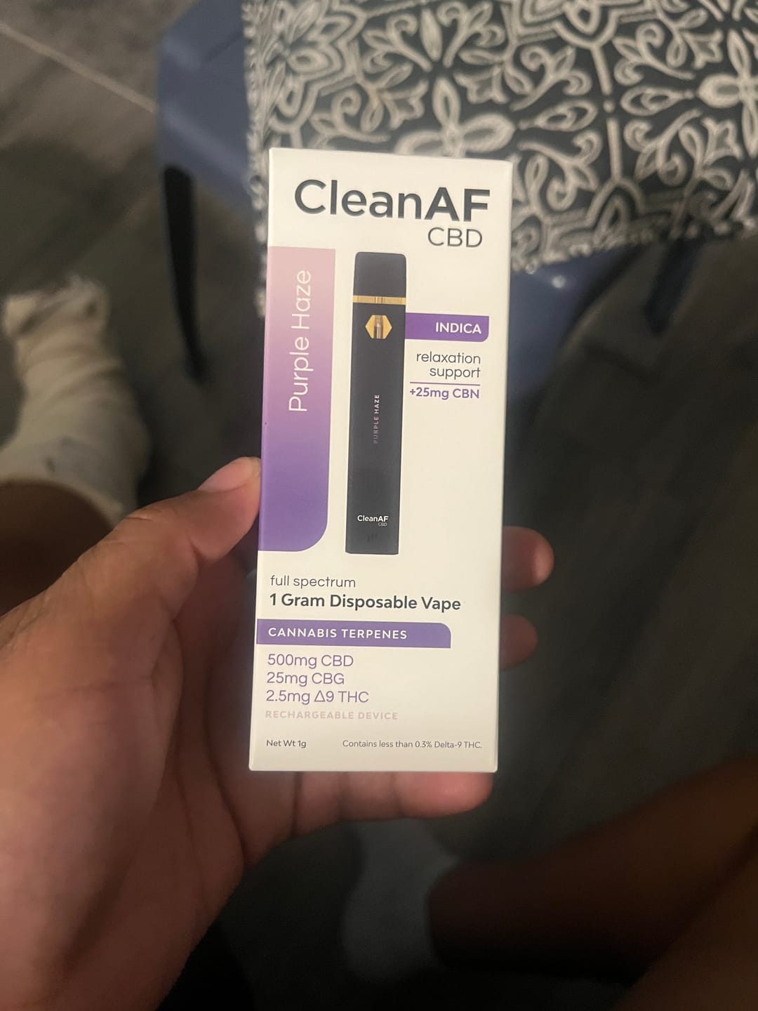 Customer photo review of Purple Haze THC Vape Pen