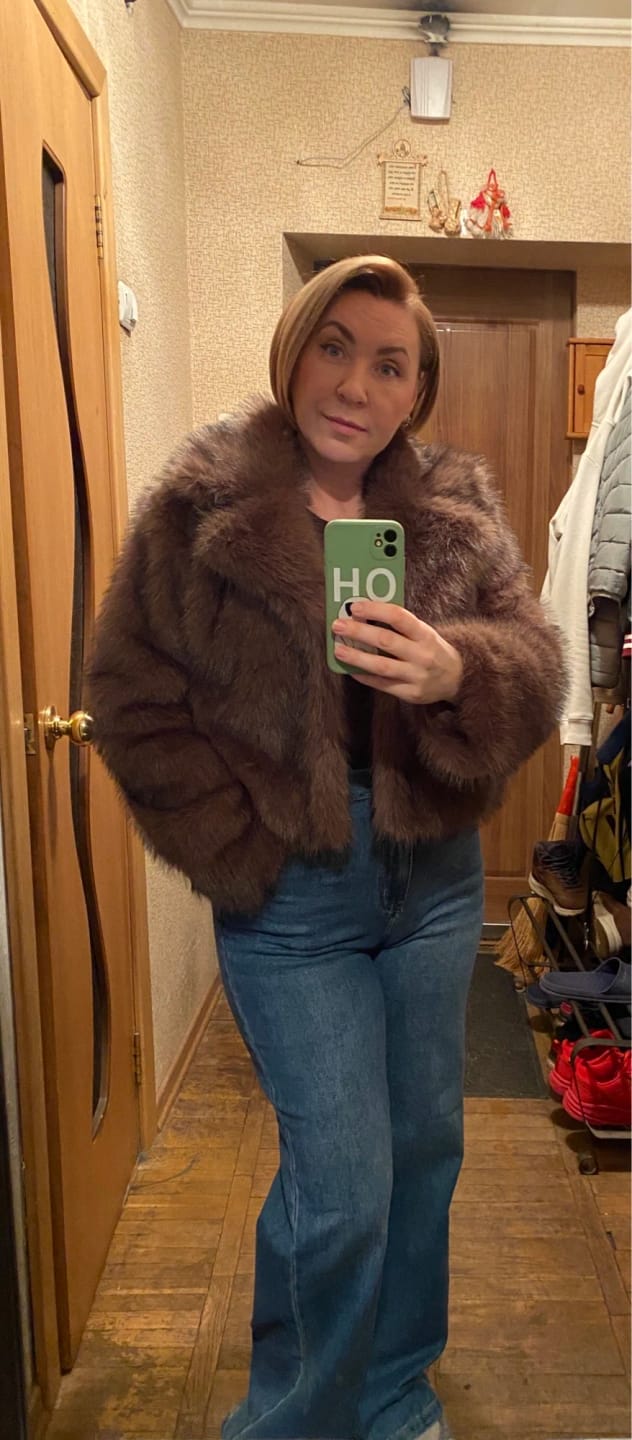 Customer photo review of Marian Faux Fur Coat