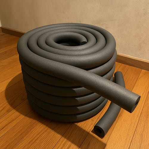 Customer photo review of AC Pipe Insulation Coils – Fire Safe, Antimicrobial Foam
