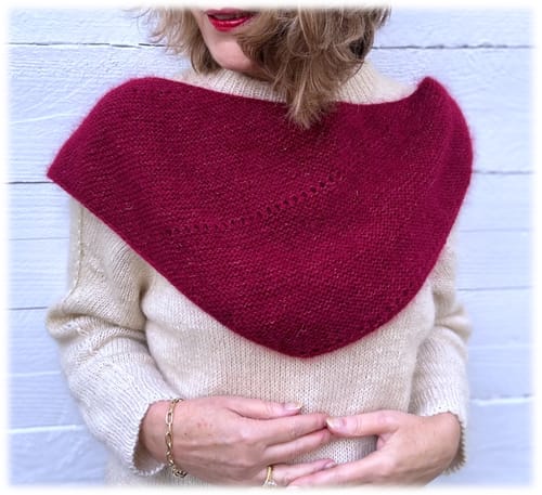 Customer photo review of Alba Scarf Lambswool x Mohair Edition - Patron PDF en Français