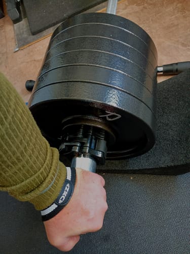 Customer photo review of Zhang Kong ZKC Black/White Weightlifting Straps, Normal - Cotton