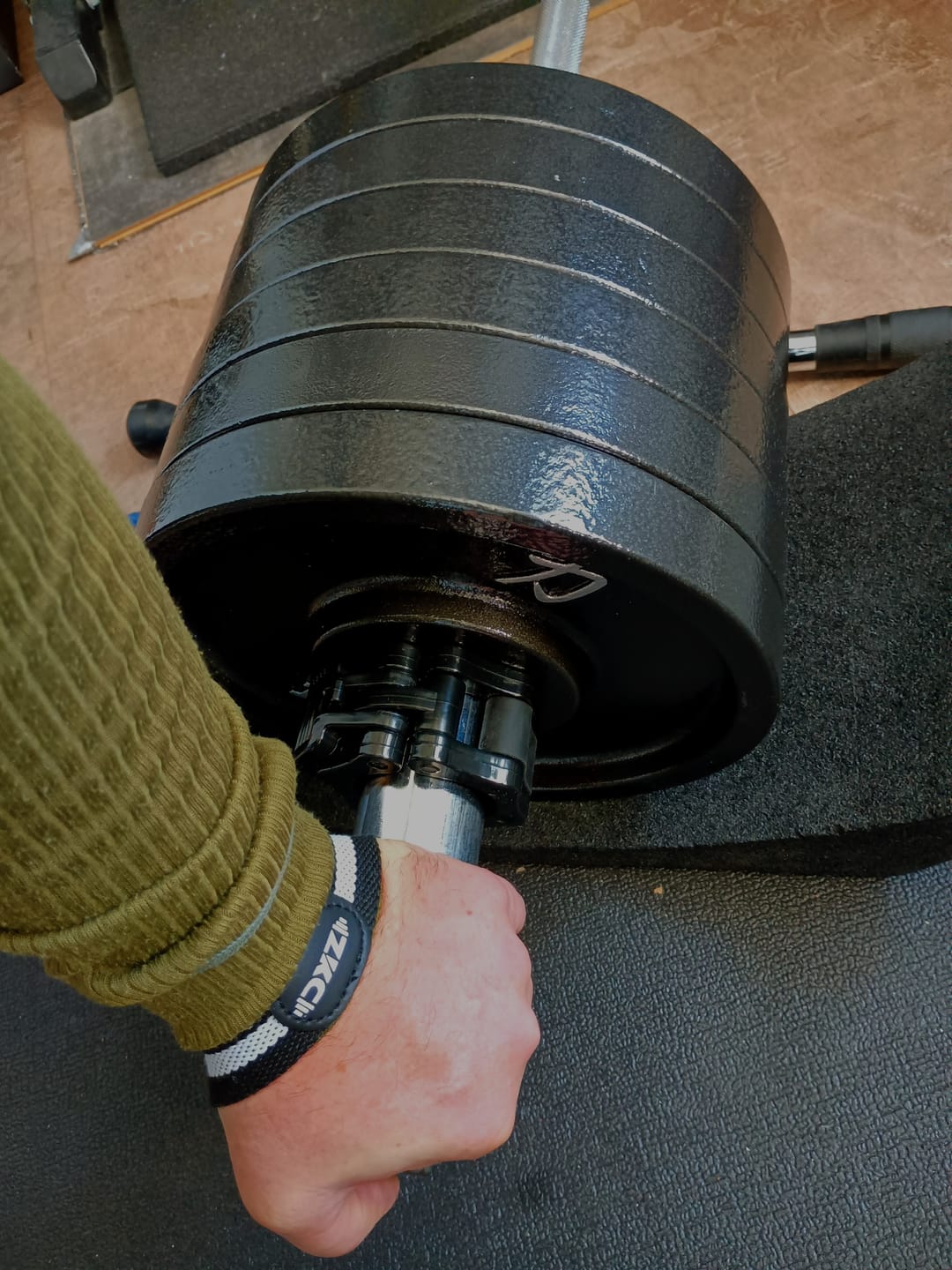 Customer photo review of Zhang Kong ZKC Black/White Weightlifting Straps, Normal - Cotton