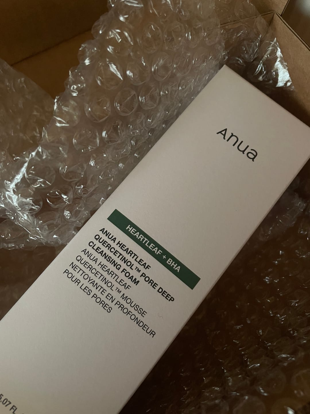 Customer photo review of Putiņas dziļai sejas mazgāšanai un attīrīšanai Anua Heartleaf Quercetinol Deep Pore Cleansing Foam